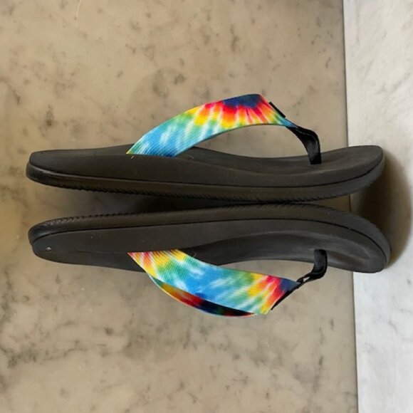 CHACO Chillos Flip Flop Dark Tie Dye Noir 8 M - Picture 9 of 16